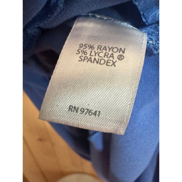 J. Jill | Wearever Collection Blue Paisley Borderd Shirt Dress | Size L - Picture 9 of 11